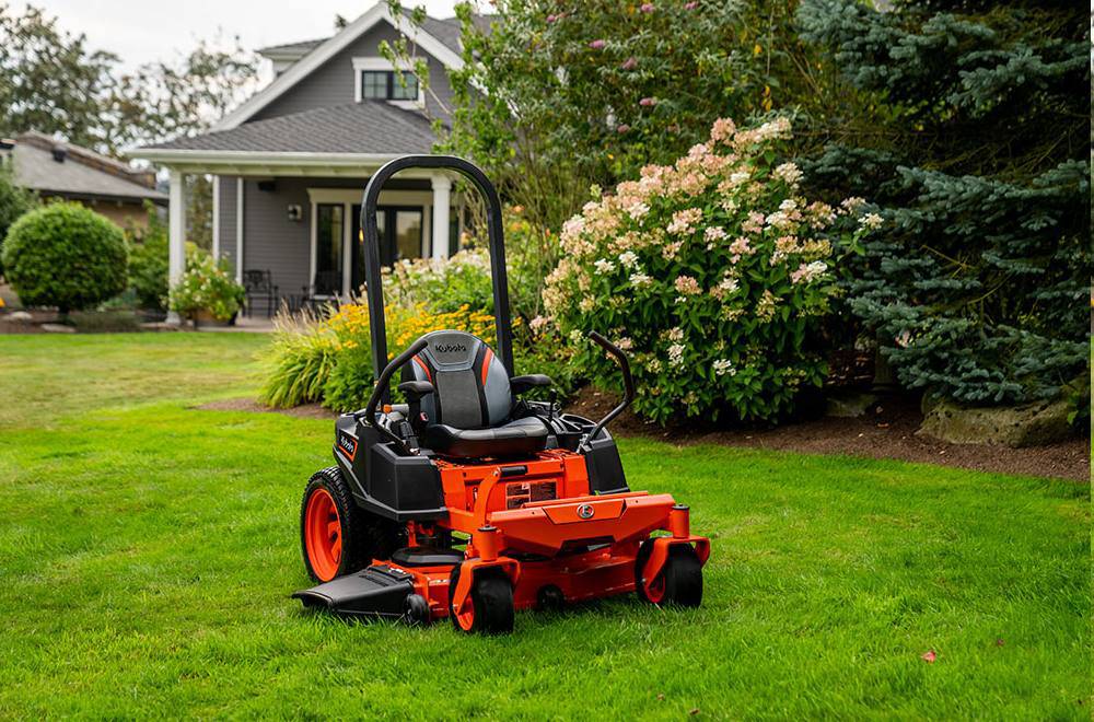 zero turn lawn mower kubota orange