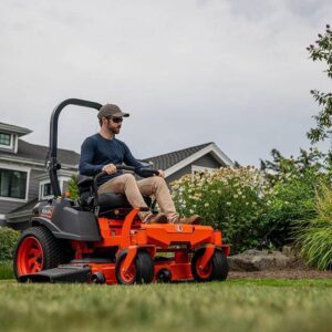 zero turn lawn mower orange