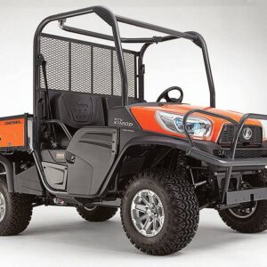 side by side orange and black kubota