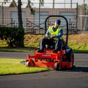 orange zero turn lawn mower kubota