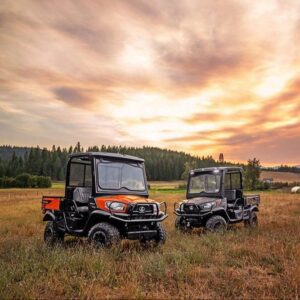 side by sides in a field